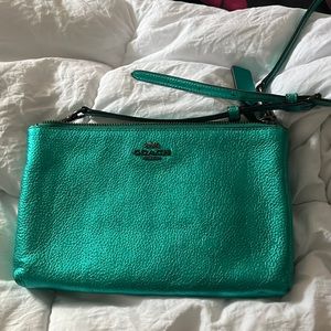 Teal coach crossbody